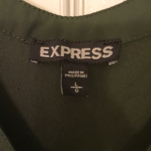 Sleeveless Olive Green Blouse - Picture 2 of 4